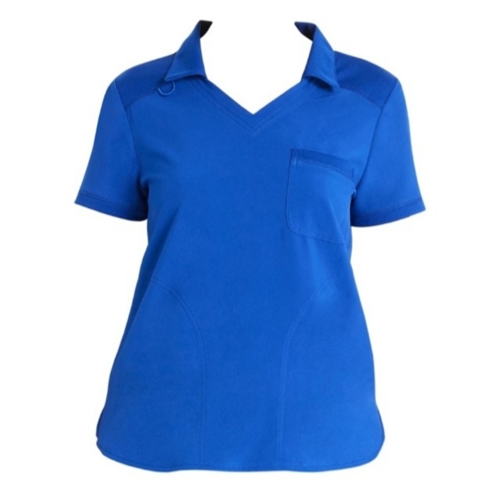 Scrubstar Navy Blue V-Neck Scrub Top, Set Of 2 Size XL, Set Of 2 Size M